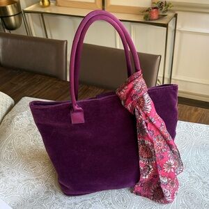 Bath & Body Works Purple Velvet Tote Purse size m /l